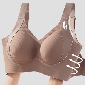 🎁Achetez 1 et obtenez 3 paquets💕Soutien-gorge push-up côtelé pour femmes, réglable et sans fil