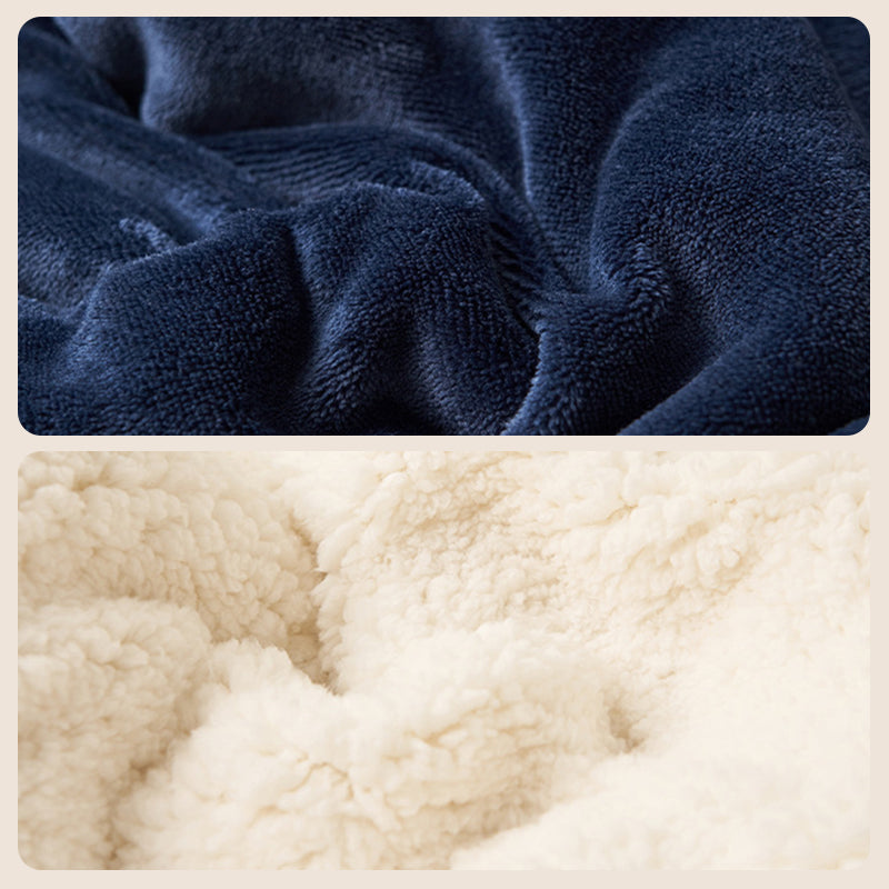 ❤️‍🔥Cadeau d'hiver🎁 Couverture en peluche d'agneau épaisse double couche