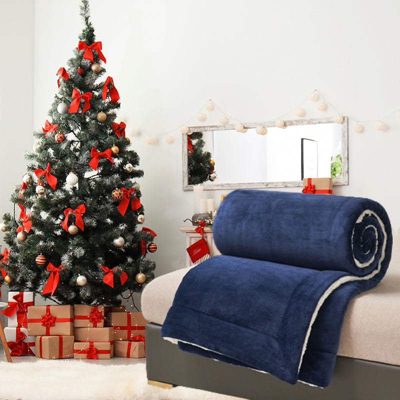 ❤️‍🔥Cadeau d'hiver🎁 Couverture en peluche d'agneau épaisse double couche