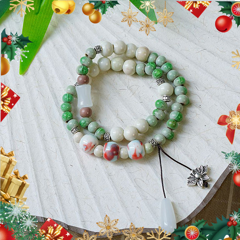 🔥Economisez jusqu'à [49%]!🤩 Bracelet vintage en perles de céramique