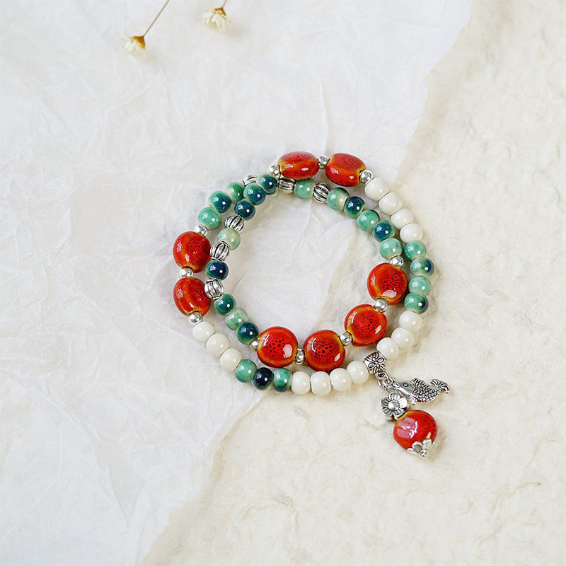 🔥Economisez jusqu'à [49%]!🤩 Bracelet vintage en perles de céramique