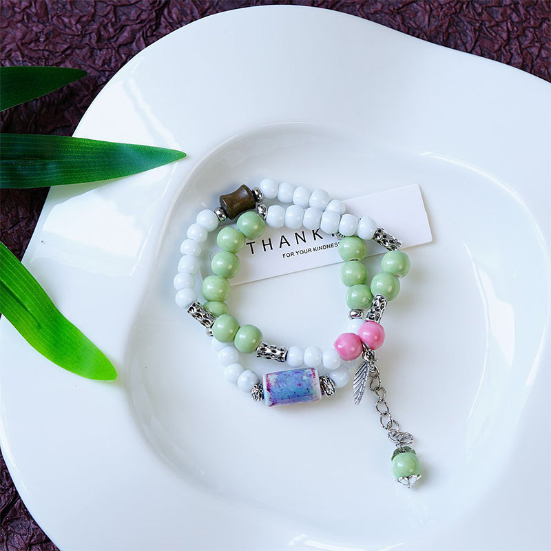 🔥Economisez jusqu'à [49%]!🤩 Bracelet vintage en perles de céramique