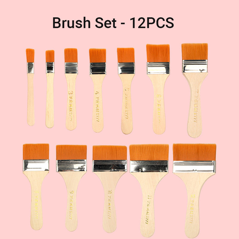 Ensemble de Pinceaux pour Peintures, Taches, Vernis, Colles