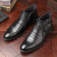 👞 Bottines en cuir avec fermeture éclair double face et extrémités pointues pour hommes