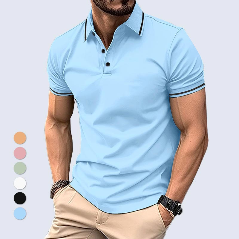 💥Nouveaux produits à moitié prix💥Chemise décontractée p-o-l-o à manches courtes et col en V pour hommes