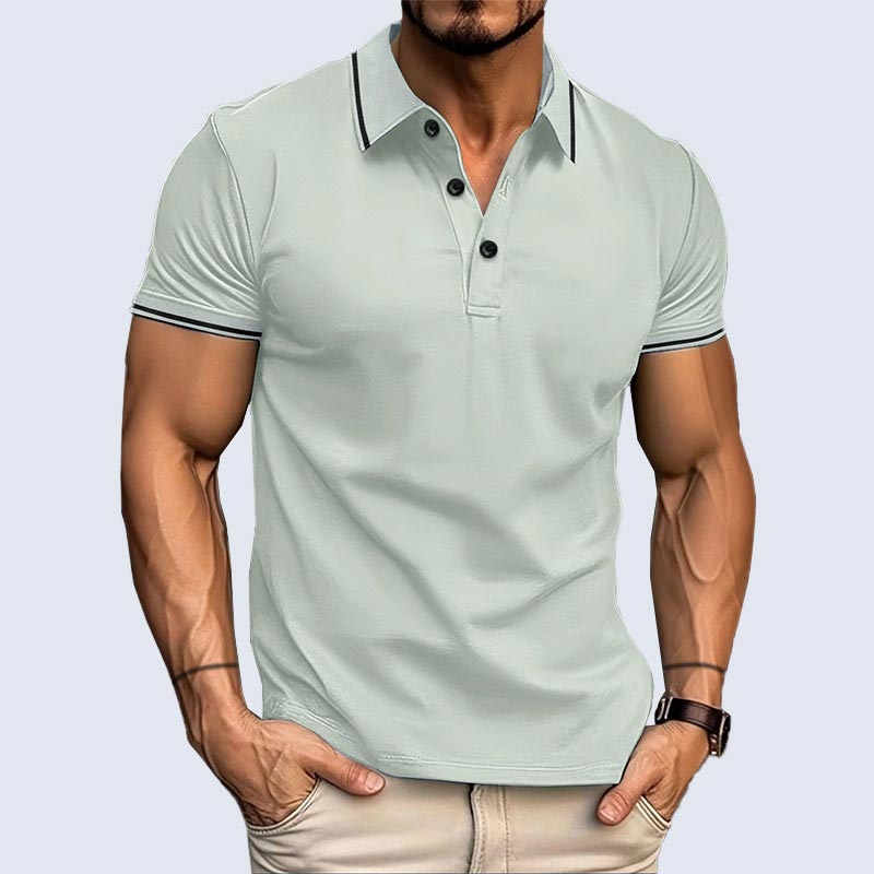 💥Nouveaux produits à moitié prix💥Chemise décontractée p-o-l-o à manches courtes et col en V pour hommes