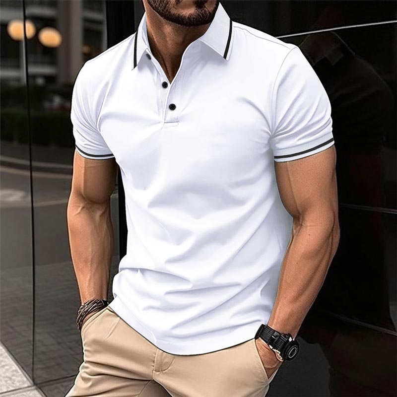 💥Nouveaux produits à moitié prix💥Chemise décontractée p-o-l-o à manches courtes et col en V pour hommes
