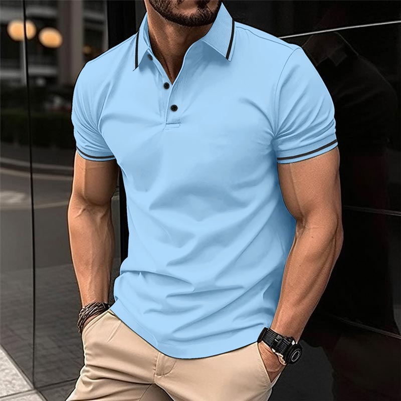 💥Nouveaux produits à moitié prix💥Chemise décontractée p-o-l-o à manches courtes et col en V pour hommes