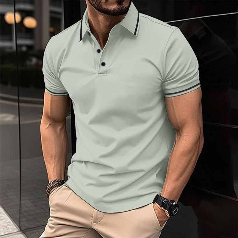 💥Nouveaux produits à moitié prix💥Chemise décontractée p-o-l-o à manches courtes et col en V pour hommes