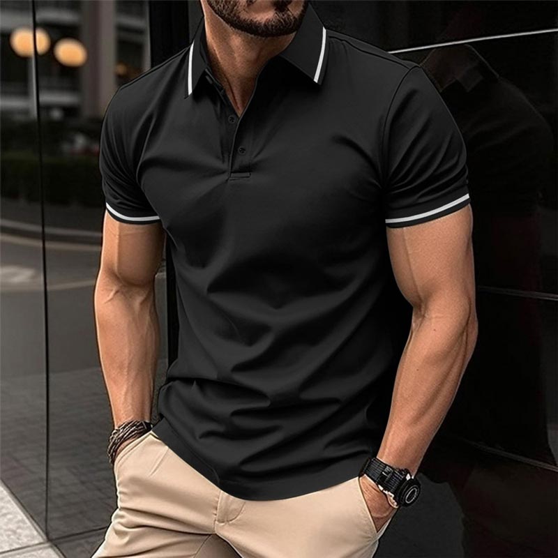 💥Nouveaux produits à moitié prix💥Chemise décontractée p-o-l-o à manches courtes et col en V pour hommes