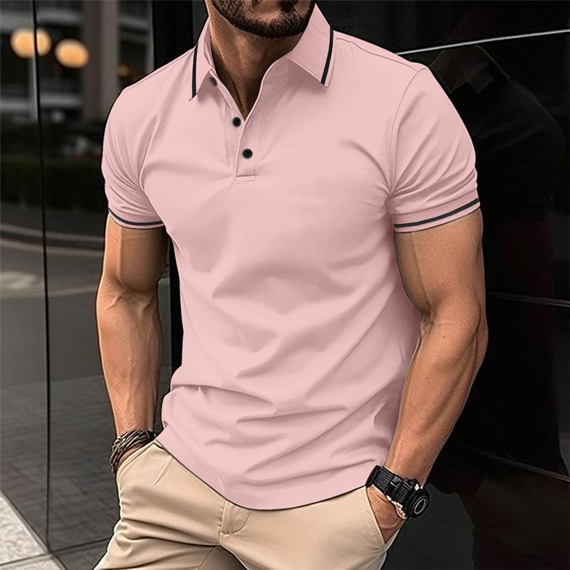 💥Nouveaux produits à moitié prix💥Chemise décontractée p-o-l-o à manches courtes et col en V pour hommes