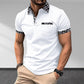 Chemise d'été à revers et blocage des couleurs pour hommes