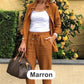 🔥Vente chaude-50% de réduction🎀Ensemble Chemisier à Manches Longues et Pantalon en Coton et Lin pour Femmes