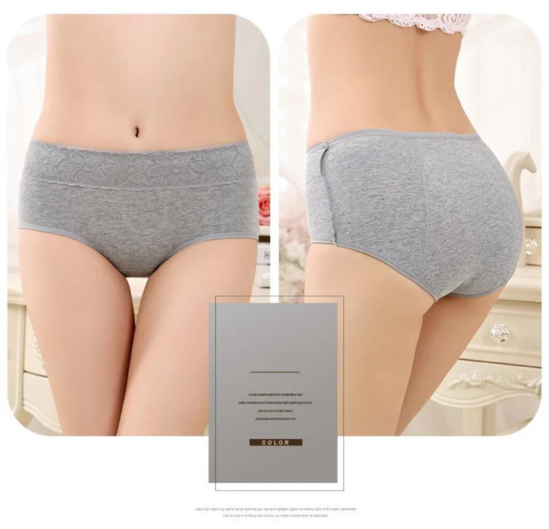 Culottes anti-fuites menstruelles en coton ultra doux à taille haute pour femmes