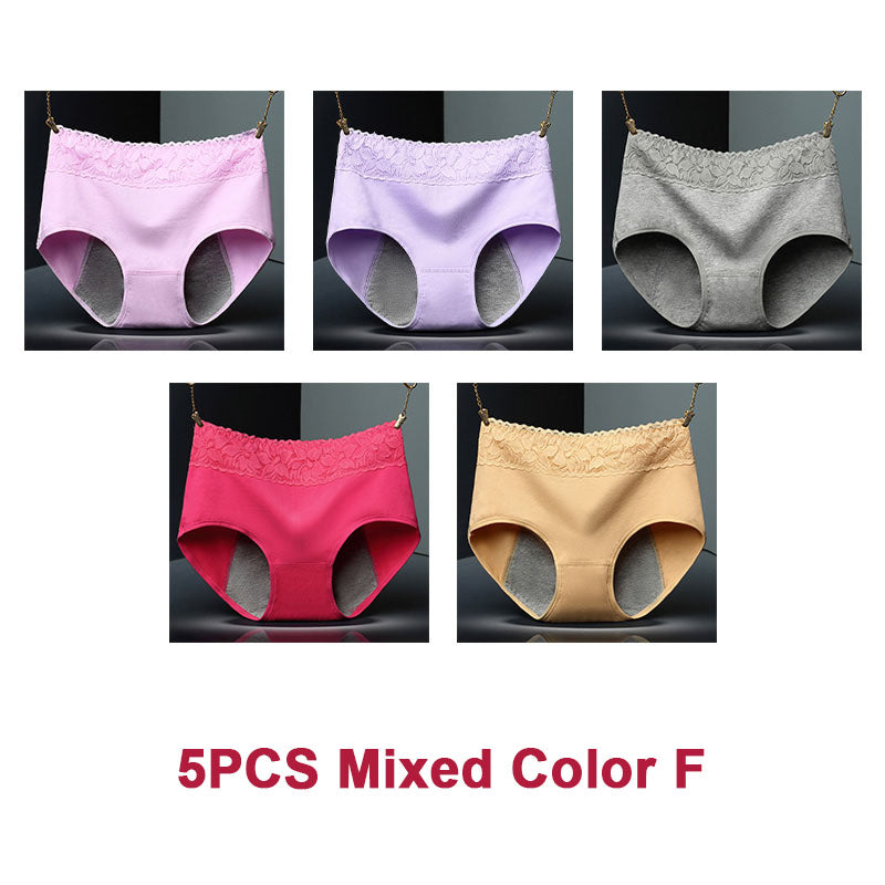 Culottes anti-fuites menstruelles en coton ultra doux à taille haute pour femmes