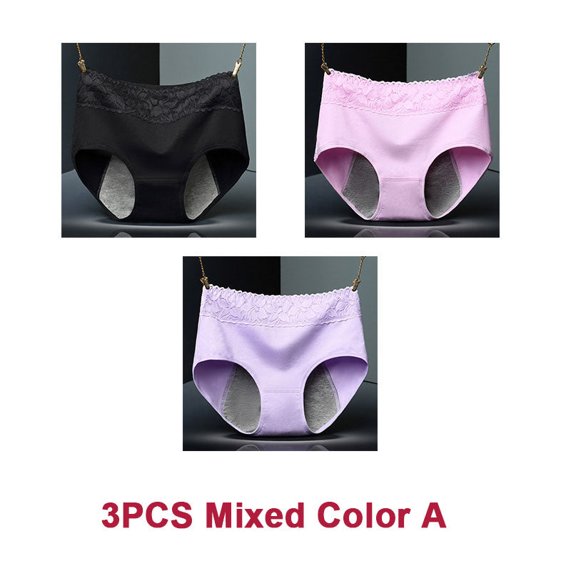 Culottes anti-fuites menstruelles en coton ultra doux à taille haute pour femmes