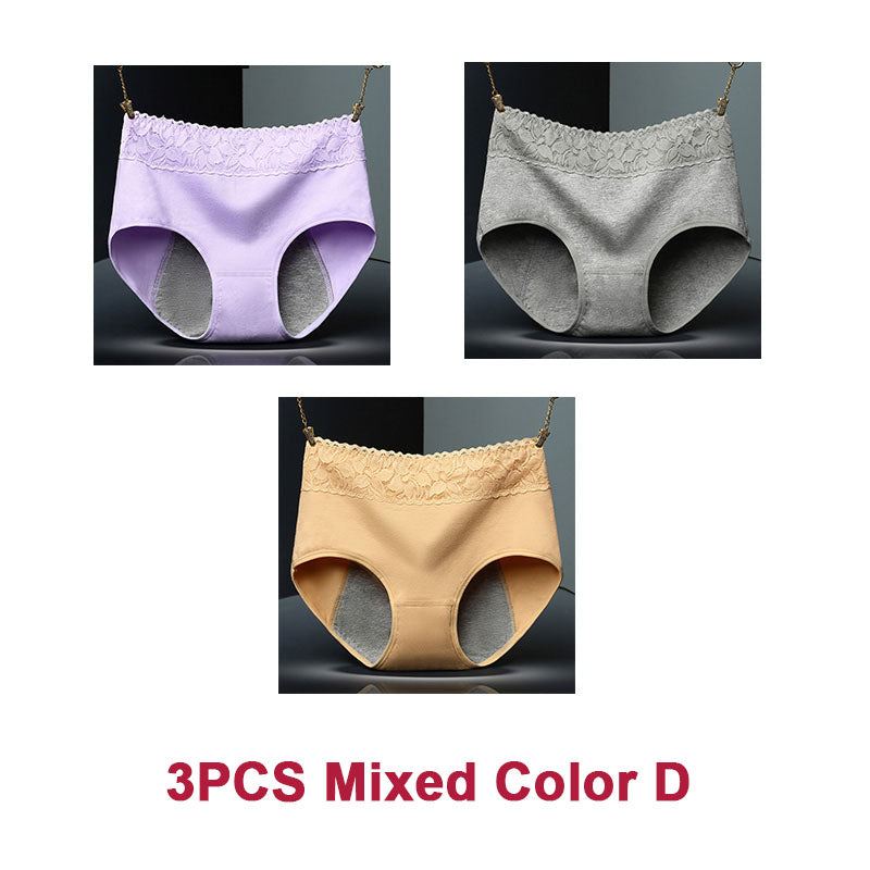 Culottes anti-fuites menstruelles en coton ultra doux à taille haute pour femmes