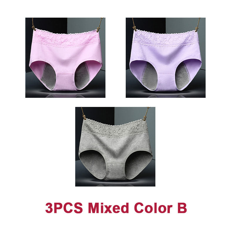 Culottes anti-fuites menstruelles en coton ultra doux à taille haute pour femmes