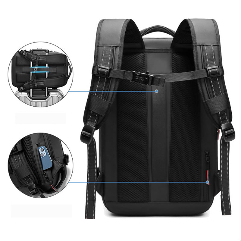Sac à dos de voyage extensible à compression sous vide de 60 litres (Délai d'expédition : 3 à 4 jours)