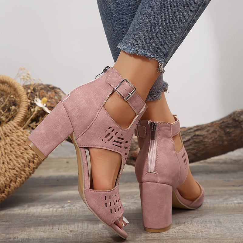 Sandales élégantes à talons carrés pour femmes