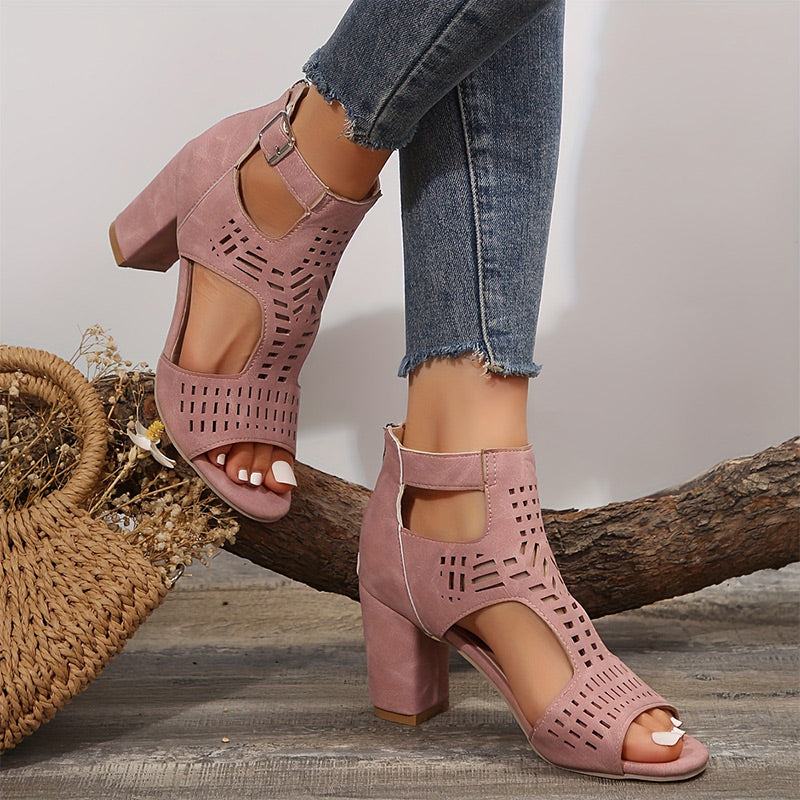Sandales élégantes à talons carrés pour femmes