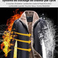 🔥Remise anticipée automne/hiver 🔥- 49% de réduction🔥【Cadeau parfait】🔥😎 Hommes hiver chic polaire veste en cuir🍂