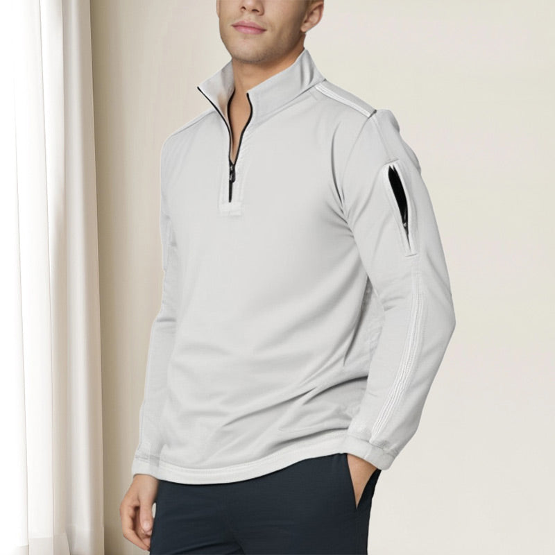 🔥Nouveautés d'automne - 49% de réduction🔥Pull Confortable à Quart de Zip avec Poches Zippées pour Homme