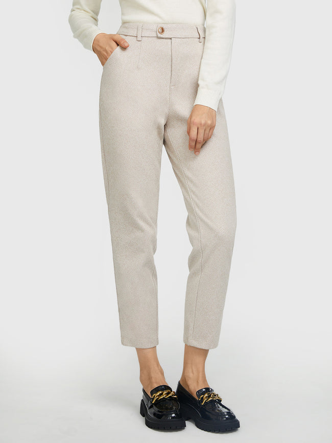 Pantalon harem en tweed nouvel automne et hiver pantalon pipe pour dames