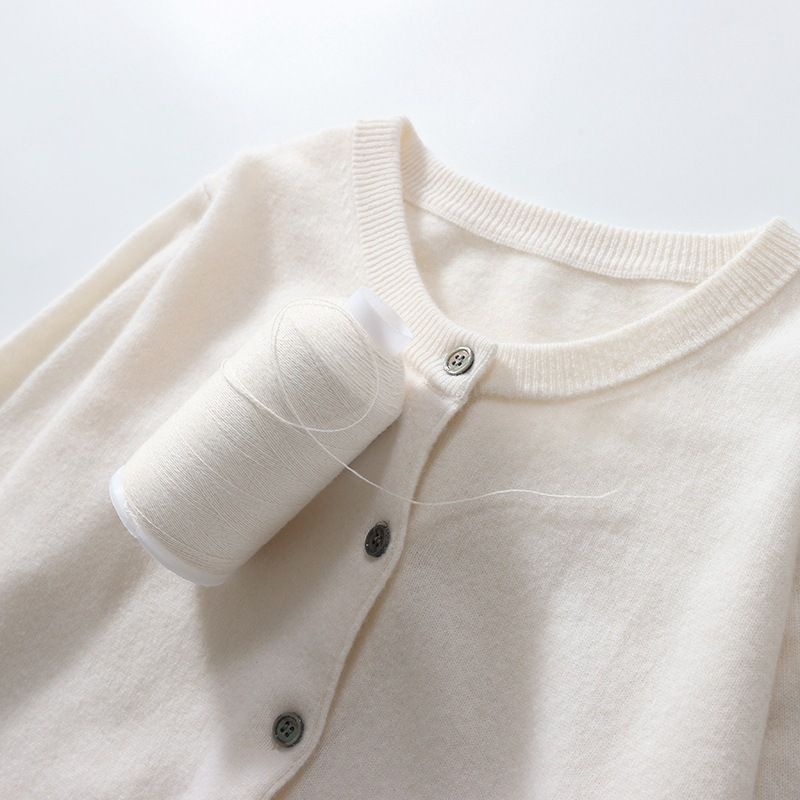 🔥2024 Vente à chaud🔥Chemise boutonnée à col rond en maille pour femme【Livraison gratuite à l'achat de 2 pièces】