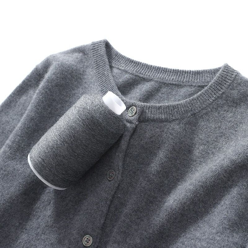 🔥2024 Vente à chaud🔥Chemise boutonnée à col rond en maille pour femme【Livraison gratuite à l'achat de 2 pièces】