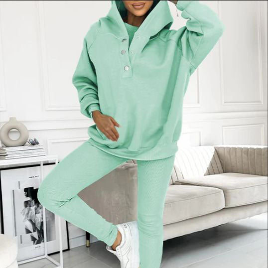 👚 50% DE RÉDUCTION ! 🏃‍♀️ Ensemble Sport 3 pièces Femme (Pull Capuche + Gilet + Pantalon) - Confortable et Tendance pour Quotidien ou Sport 2025 ✨📦