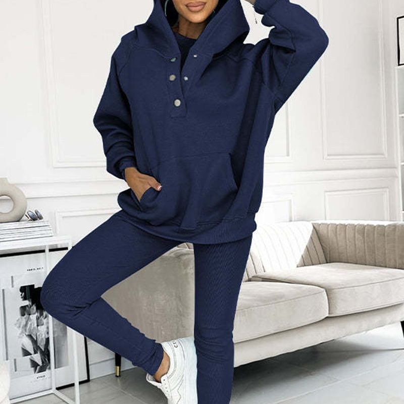 👚 50% DE RÉDUCTION ! 🏃‍♀️ Ensemble Sport 3 pièces Femme (Pull Capuche + Gilet + Pantalon) - Confortable et Tendance pour Quotidien ou Sport 2025 ✨📦