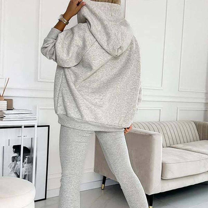 👚 50% DE RÉDUCTION ! 🏃‍♀️ Ensemble Sport 3 pièces Femme (Pull Capuche + Gilet + Pantalon) - Confortable et Tendance pour Quotidien ou Sport 2025 ✨📦