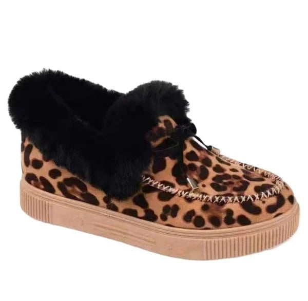 🚚 20% sur la deuxième paire de chaussures 🔥Chaussures en coton épais et chaud à bout rond pour femmes