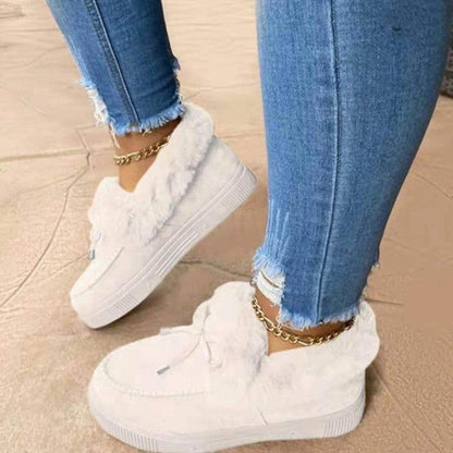 🚚 20% sur la deuxième paire de chaussures 🔥Chaussures en coton épais et chaud à bout rond pour femmes