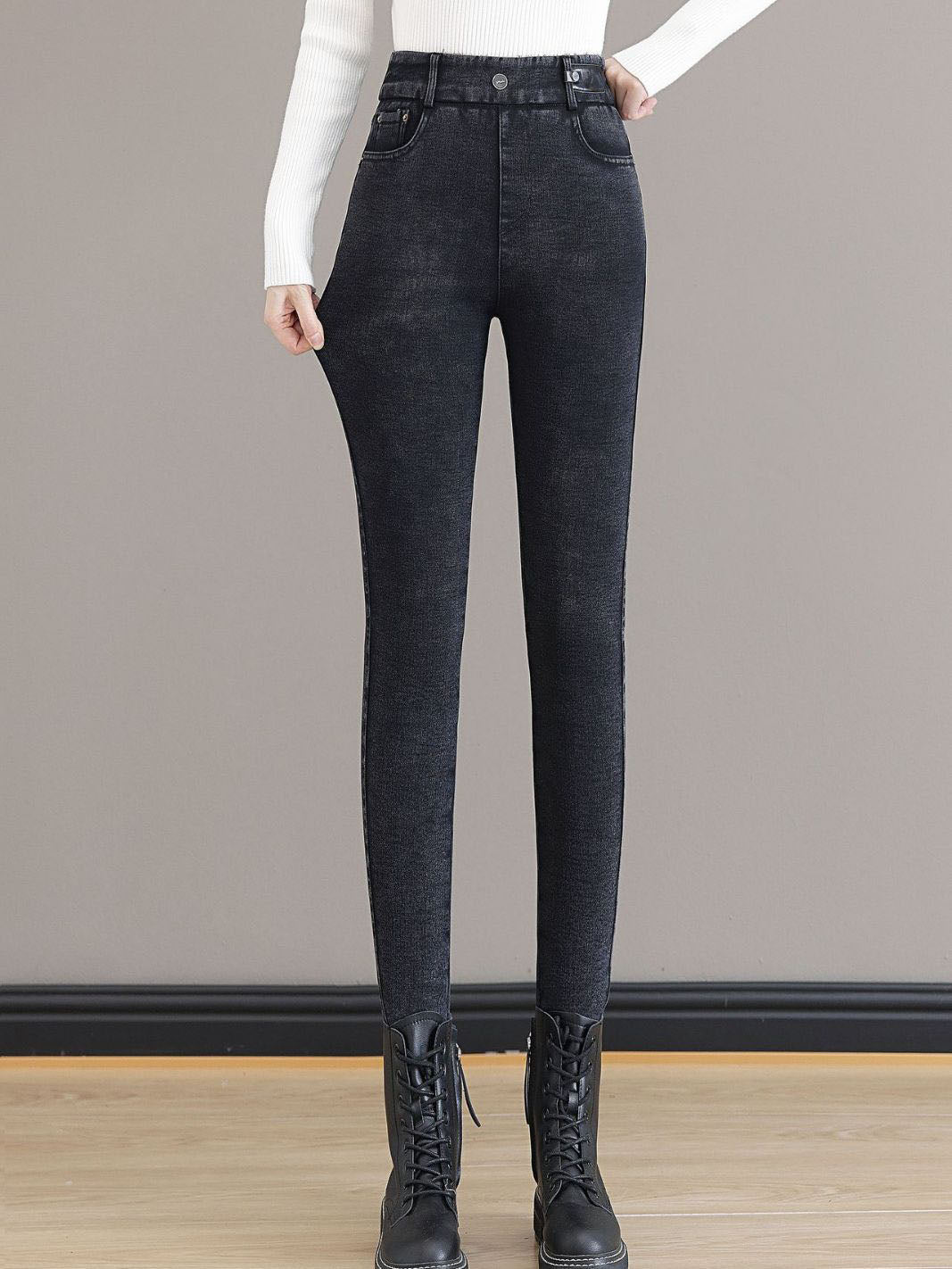 🔥2024 Black Friday Sale - 49% de réduction🔥Femmes Taille Haute Slim Etirer Jeans Tubulaires Chauds