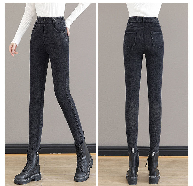🔥2024 Black Friday Sale - 49% de réduction🔥Femmes Taille Haute Slim Etirer Jeans Tubulaires Chauds