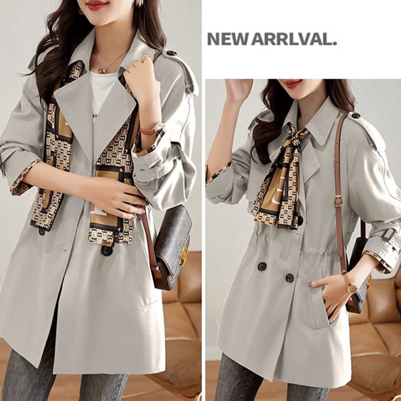 🔥 45% OFF !!🔥Trench-coat mi-long amincissant à revers pour femmes💝ACHETEZ 2- LIVRAISON GRATUITE