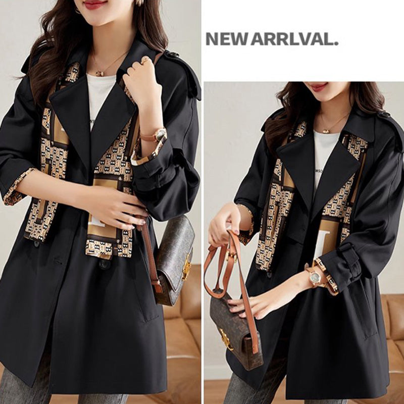 🔥 45% OFF !!🔥Trench-coat mi-long amincissant à revers pour femmes💝ACHETEZ 2- LIVRAISON GRATUITE