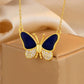 Collier Papillon en Gemmes à Dégradé Magnétique