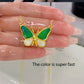 Collier Papillon en Gemmes à Dégradé Magnétique