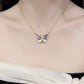 Collier Papillon en Gemmes à Dégradé Magnétique