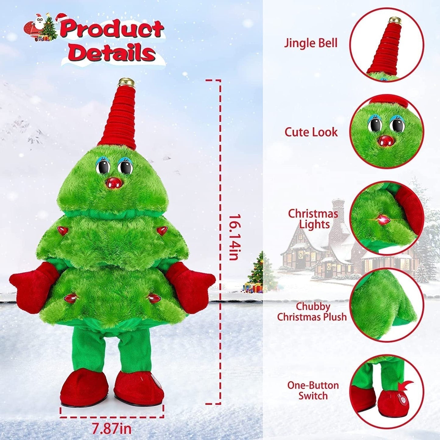🎵🎄Jouet sapin de Noël en roche Sing and Dance🎸🎷