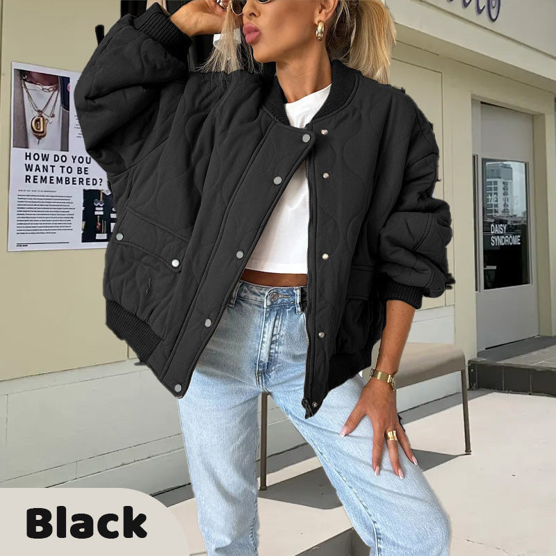 🎁 Hot 49% off 🔥 Couleur unie Coupe ample Veste chaude épaisse à capuche