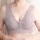 Soutien-gorge à larges bretelles sans armature à fermeture frontale pour femmes
