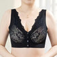 Soutien-gorge à larges bretelles sans armature à fermeture frontale pour femmes