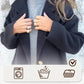 ❄️ Hiver Specials❄️ Manteau à revers en tweed à manches longues pour femmes