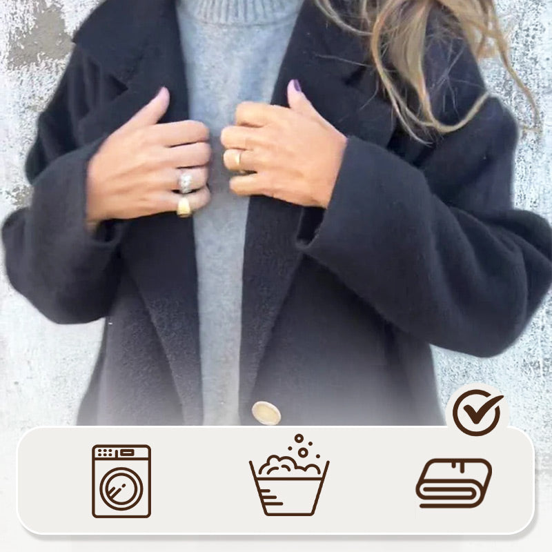❄️ Hiver Specials❄️ Manteau à revers en tweed à manches longues pour femmes