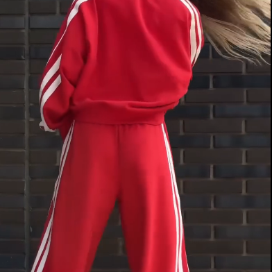 Ensemble 2 pièces - Sweat à col en V et pantalon à jambe large