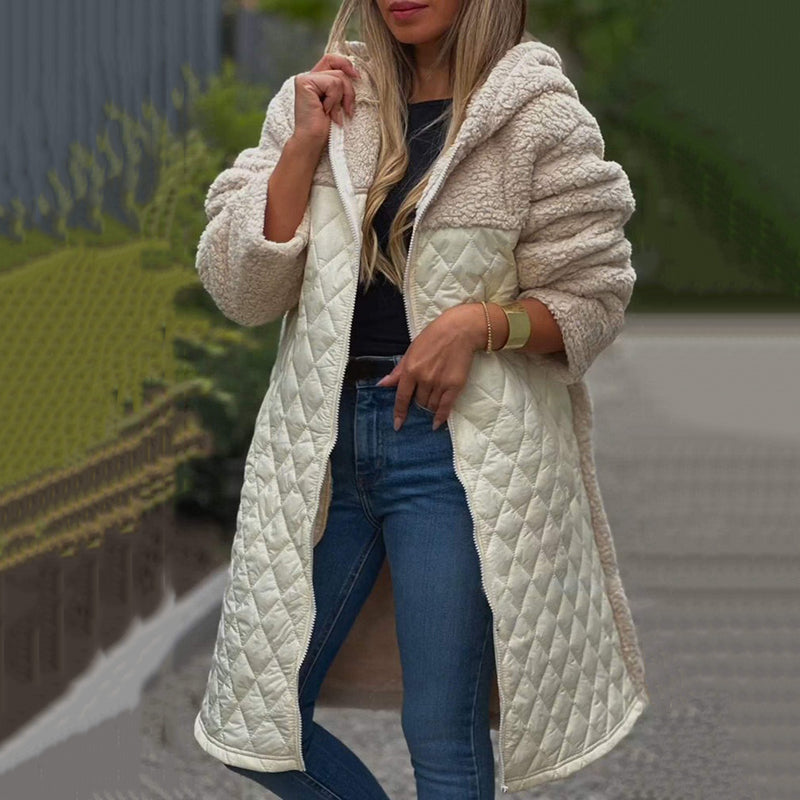 🎅Promotion de Noël - 49% de réduction🎅Manteau en Sherpa Matelassé Confortable avec Capuche pour Femmes